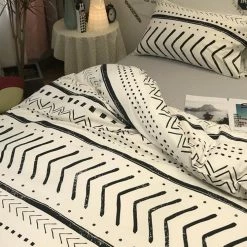 Milliotandco Jorie Printed 4-pc Quilt Cover Set (White)