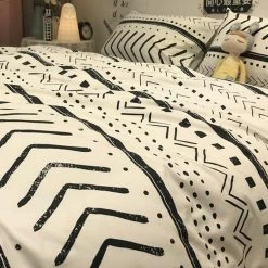 Milliotandco Jorie Printed 4-pc Quilt Cover Set (White)