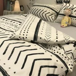 Milliotandco Jorie Printed 4-pc Quilt Cover Set (White)