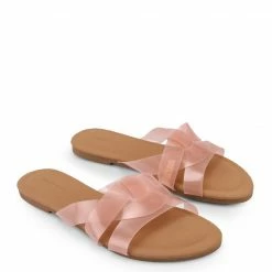 Milliotandco Juliette Rounded Toe Flat Sandals (Pink) Shoes