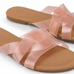 Milliotandco Juliette Rounded Toe Flat Sandals (Pink) Shoes