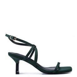 Milliotandco Kandace Toe Ring Heels (Green) Shoes