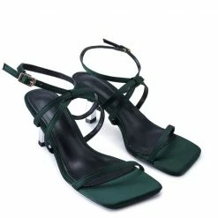 Milliotandco Kandace Toe Ring Heels (Green) Shoes