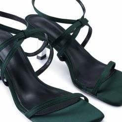 Milliotandco Kandace Toe Ring Heels (Green) Shoes