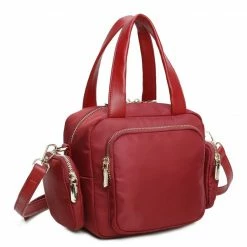Milliotandco Laurie Top Handle Bag (Dark Red) Bags