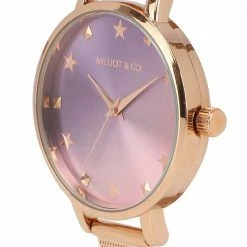 Milliotandco Accessories Lavender Watch With 2 Straps (Rose Gold/Brown)