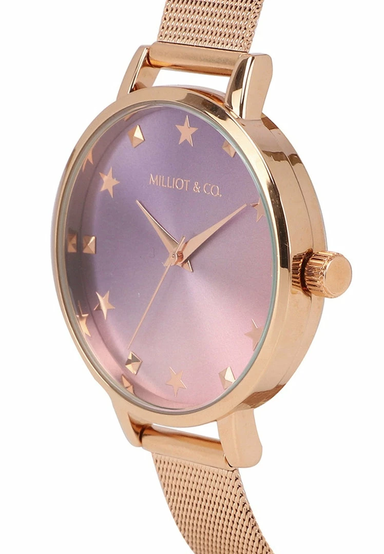 Milliotandco Accessories Lavender Watch With 2 Straps (Rose Gold/Brown)