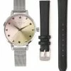Milliotandco Lavender Watch With 2 Straps (Silver/Black)