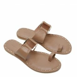Milliotandco Lit Toe Ring Flat Sandals (Brown)