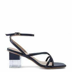 Milliotandco Lynda Open Toe Heels (Navy)