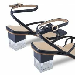 Milliotandco Lynda Open Toe Heels (Navy)