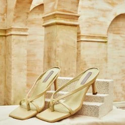 Milliotandco Shoes Nurita Harith Hetty Open Toe Heels (Yellow)