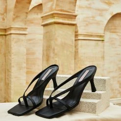 Milliotandco Shoes Nurita Harith Hetty Open Toe Heels (Black)