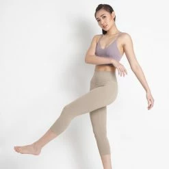 Milliotandco Emersyn Women Crop Length - Legging (Khaki) Activewear