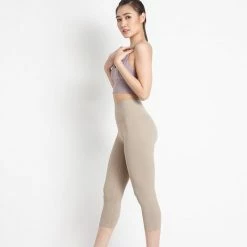Milliotandco Emersyn Women Crop Length - Legging (Khaki) Activewear