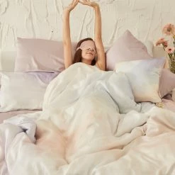 Milliotandco Mythical Fantasy Queen Quilt Cover Set (5pcs) Lavender