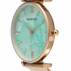 Milliotandco Madison Rose Gold Mesh Strap Watch (Salmon) Accessories