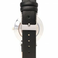 Milliotandco Accessories Mavis Silver Leather Strap Watch (Black)