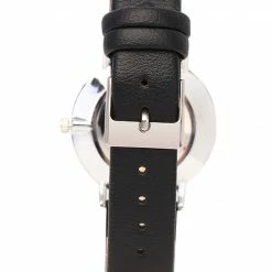 Milliotandco Merry Silver Leather Strap Watch (Black) Accessories