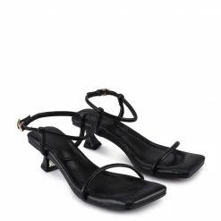 Milliotandco Metropolitan Open Toe Heels (Black) Shoes