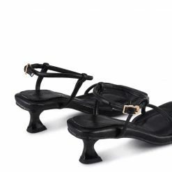 Milliotandco Metropolitan Open Toe Heels (Black) Shoes