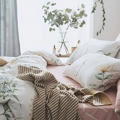 Milliotandco The Home Edit Olga Printed 4-pc Quilt Cover Set (Light Sea Green)