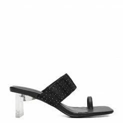 Milliotandco Rebel Toe Ring Heels (Black) Shoes