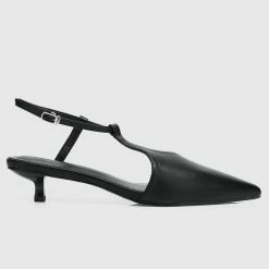 Milliot & Co Shoes Paris Pointed Toe Heels (Black)