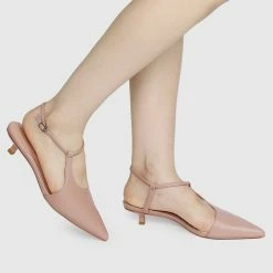 Milliot & Co Shoes Paris Pointed Toe Heels (Pink)