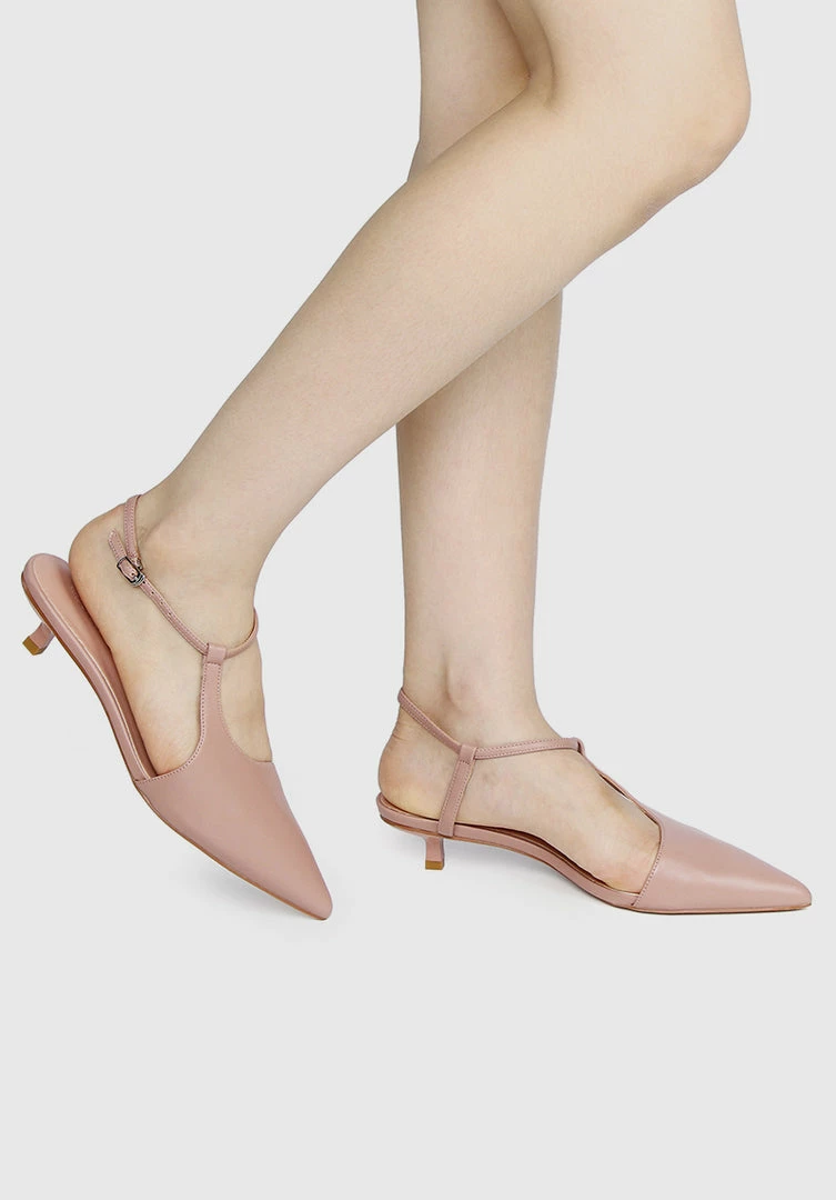 Milliot & Co Shoes Paris Pointed Toe Heels (Pink)