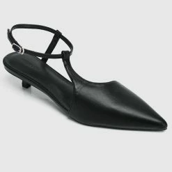 Milliot & Co Shoes Paris Pointed Toe Heels (Black)