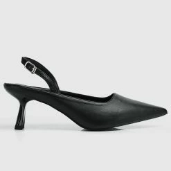 Milliot & Co Charmaine Pointed Toe Heels (Black) Shoes