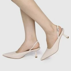 Milliot & Co Charmaine Pointed Toe Heels (Nude) Shoes