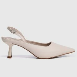 Milliot & Co Charmaine Pointed Toe Heels (Nude) Shoes