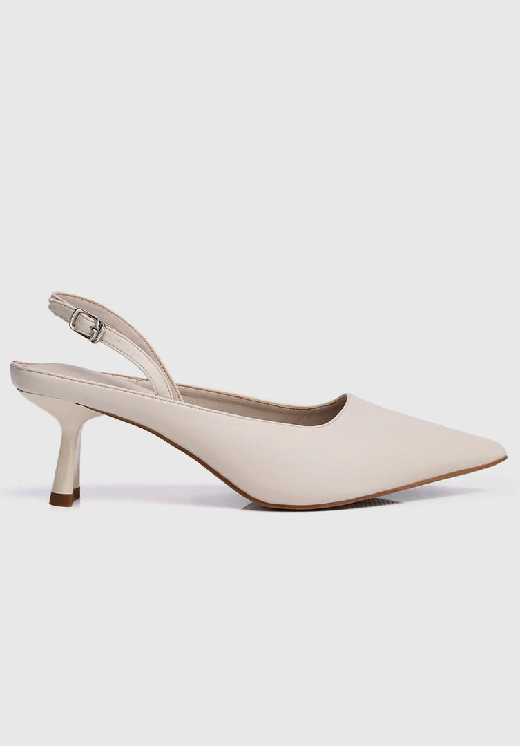 Milliot & Co Charmaine Pointed Toe Heels (Nude) Shoes