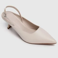 Milliot & Co Charmaine Pointed Toe Heels (Nude) Shoes