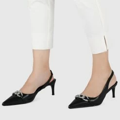 Milliot & Co Angie Pointed Toe Heels (Black)