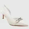 Milliot & Co Angie Pointed Toe Heels (White)