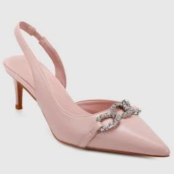 Milliot & Co Angie Pointed Toe Heels (Pink)