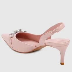 Milliot & Co Angie Pointed Toe Heels (Pink)