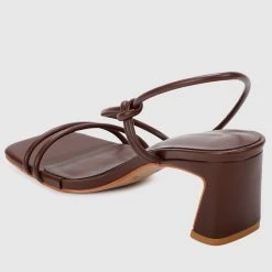 Milliot & Co April Open Toe Heels (Brown) Shoes