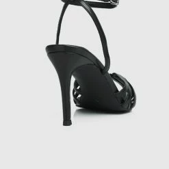 Milliot & Co Mariah Open Toe Heels (Black)