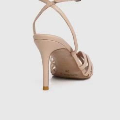 Milliot & Co Shoes Mariah Open Toe Heels (Nude)