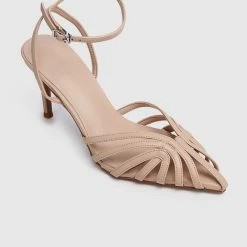 Milliot & Co Shoes Mariah Open Toe Heels (Nude)