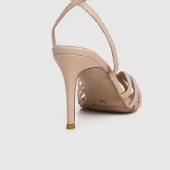 Milliot & Co Mariah Open Toe Heels (Brown) Shoes