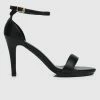Milliot & Co Lindsay Open Toe Heels (Black) Shoes