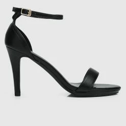 Milliot & Co Lindsay Open Toe Heels (Black) Shoes
