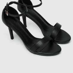 Milliot & Co Lindsay Open Toe Heels (Black) Shoes