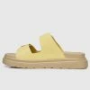 Milliot & Co Shoes Kendall Open Toe Sandals & Flip Flops (Light Yellow)