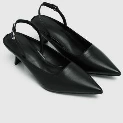 Milliot & Co Charmaine Pointed Toe Heels (Black) Shoes